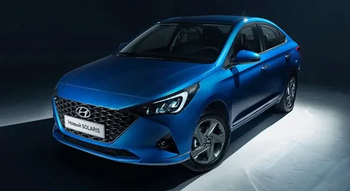 Hyundai Accent sedan has undergone a facelift