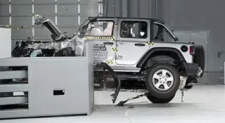 Jeep Wrangler rolled over during a standard crash test