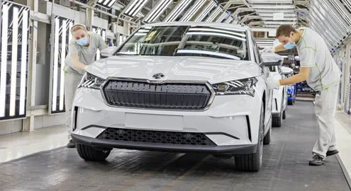Первый электрокроссовер Skoda поступил в производство
