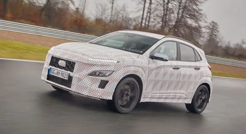 Hyundai's fastest crossover has appeared in photos and videos for the first time