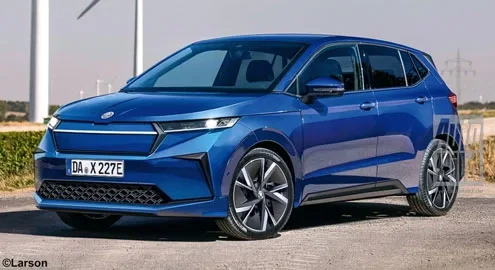 Опубликовано первое изображение электрической Skoda Fabia