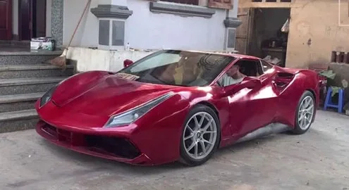 Vietnamese built a car with Ferrari design for $1,000 (video)