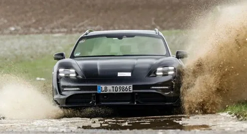 The first electric Porsche crossover was shown in an official video