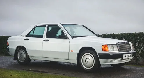 A perfect 30-year-old Mercedes 190 was put up for auction