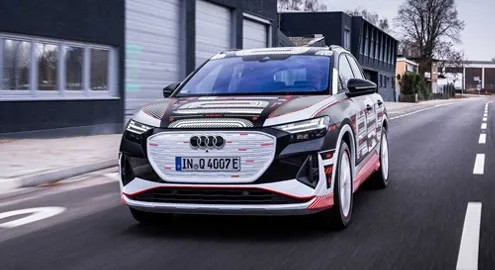 The most affordable Audi electric crossover appeared in official photos