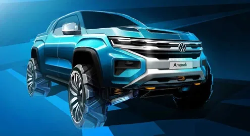 Первые изображения нового Volkswagen Amarok 2022