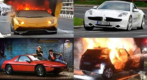 Cars prone to spontaneous combustion named