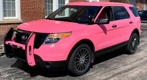 На аукционе США продают полицейский Ford в розовом цвете