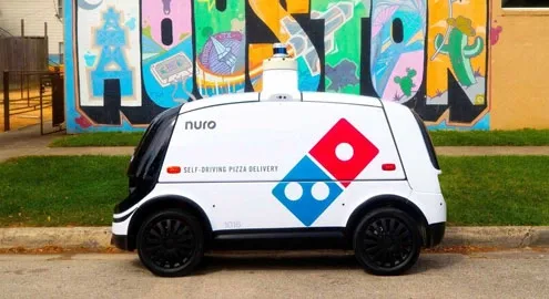 A well-known pizza chain launched delivery by unmanned vehicles (video)