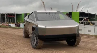 Tesla Cybertruck electric pickup truck drove off-road for the first time (video)