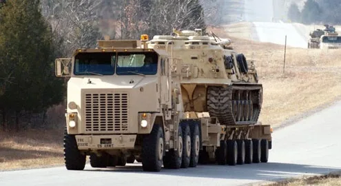 In Ukraine, a military tractor was attempted to be passed off as a civilian truck