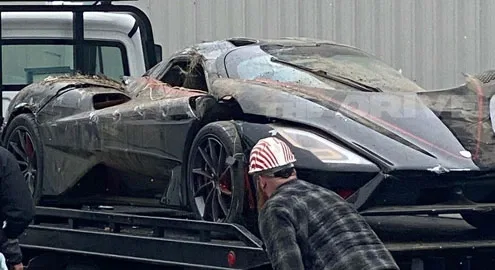 The world's fastest supercar was damaged in an accident