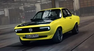 Opel showed a bright retro electric car