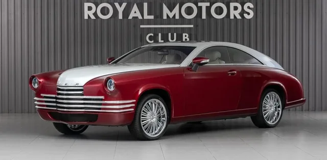 A modern Mercedes styled as a retro Pobeda was valued at $150 thousand