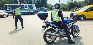 In Ukraine, the number of police officers on motorcycles continues to increase