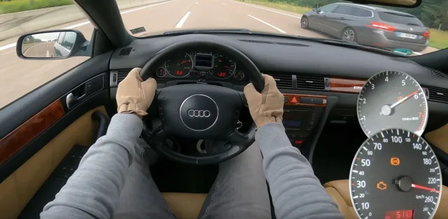 Стартую 20-летнюю Audi на еврономерах разогнали до 240 км/ч (видео)