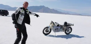 Ukrainian sets world speed record on Dnepr electric motorcycle