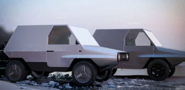 Внедорожника ЛуАЗ нового поколения сделали похожим на Tesla Cybertruck