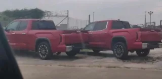 A new Toyota vehicle based on the Land Cruiser 300 was captured live