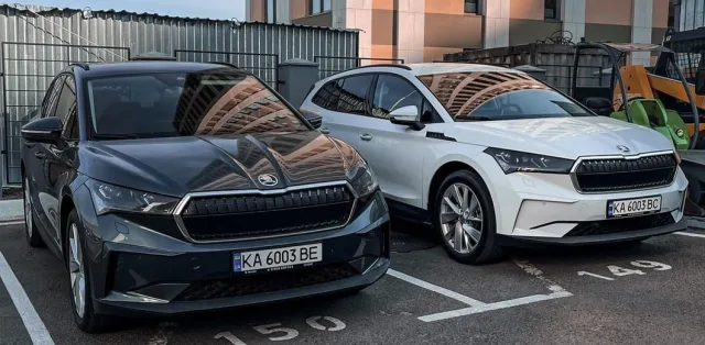 В Украине заметили первые электрические кроссоверы Skoda (фото)