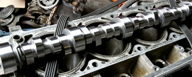 Where is the camshaft located in a car?