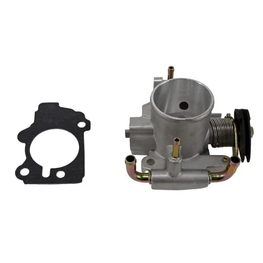 Where is the throttle valve located?
