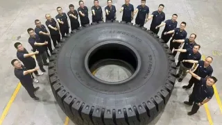 China has created the world's largest car tire