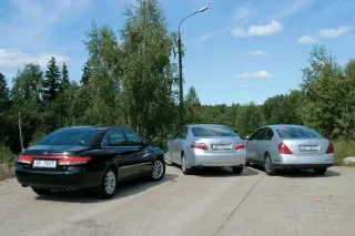Обмежувачі швидкості. Hyundai Grandeur, Nissan Teana, Toyota Camry