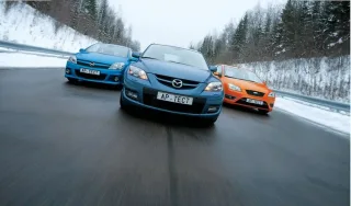 Растопить лед. Ford Focus ST, Mazda 3 MPS, Opel Astra OPC