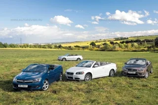 Ветреные. Ford Focus Coupe-Cabriolet, Opel Astra TwinTop, Volkswagen Eos и Volvo C70