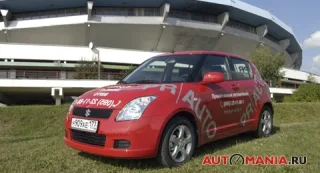 Suzuki Swift. Только плавная езда. Японский робот боится русской зимы.