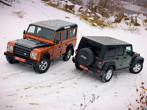 Мёртвые головы. Сталкиваем в грязь Land Rover Defender и Jeep Wrangler