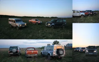 UAZ Patriot, Land Rover Defender, Ford Ranger.