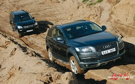 Качки Mercedes-Benz GL vs Audi Q7