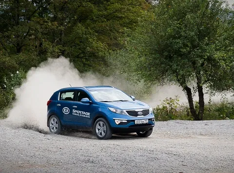 Up to forty. Testing the Kia Sportage on the mountain roads of the Caucasus