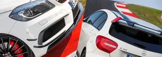Shooting a doublet of Mercedes-Benz A 45 AMG and CLA 45 AMG