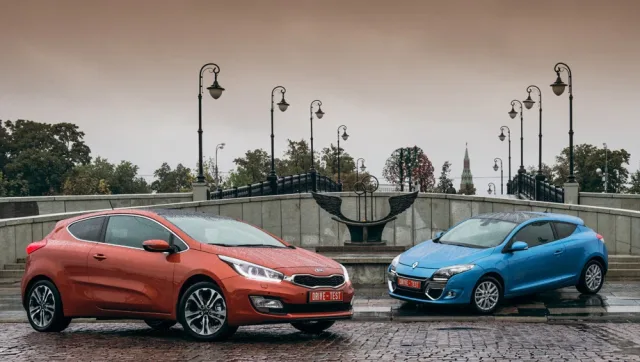 Смотрим на хэтчи Kia pro_cee’d и Renault Megane Coupe в формате 3D