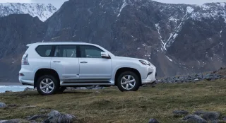 Making our way through the polar night in a Lexus GX SUV