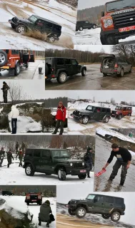 Мёртвые головы. Сталкиваем в грязь Land Rover Defender и Jeep Wrangler