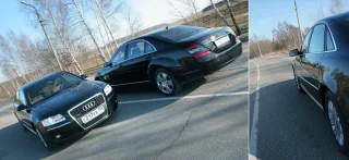 Audi A8 and Mercedes-Benz S500L.