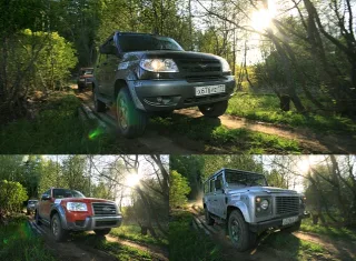 УАЗ Патріот, Land Rover Defender, Ford Ranger.