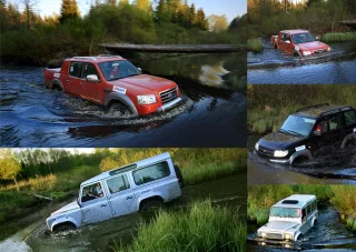 УАЗ Патріот, Land Rover Defender, Ford Ranger.