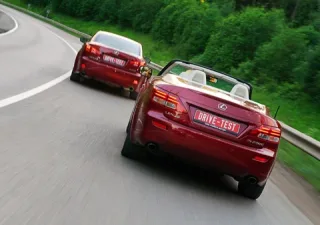 Idler. Trying not to catch a cold in the Lexus IS 250C convertible