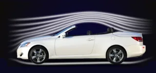 Idler. Trying not to catch a cold in the Lexus IS 250C convertible