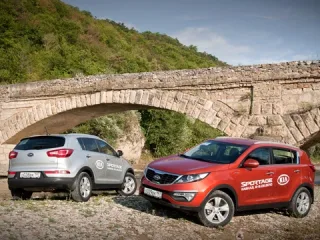 Up to forty. Testing the Kia Sportage on the mountain roads of the Caucasus