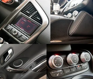 Husband's car. Looking at the Audi R8 V10 coupe from the right angle