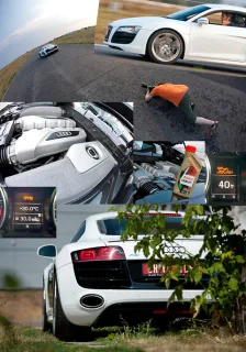 Husband's car. Looking at the Audi R8 V10 coupe from the right angle