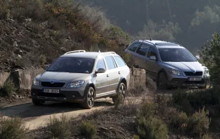 Повнопривідні Skoda Yeti та Octavia Scout.