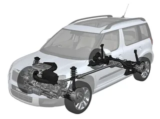 Adaptation. Meeting the right Skoda Yeti crossover with a 'robot'