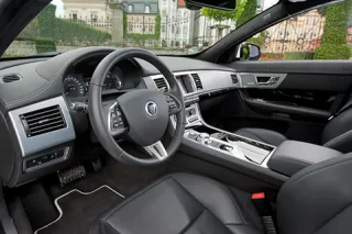 Without glasses. We look into the squinting eyes of the updated Jaguar XF sedan